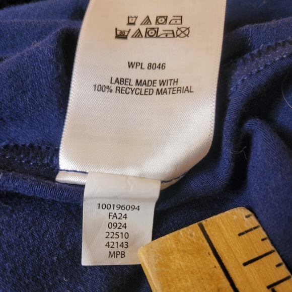 On 34th Faux Wrap Blue Dress Sz L - Picture 8 of 9